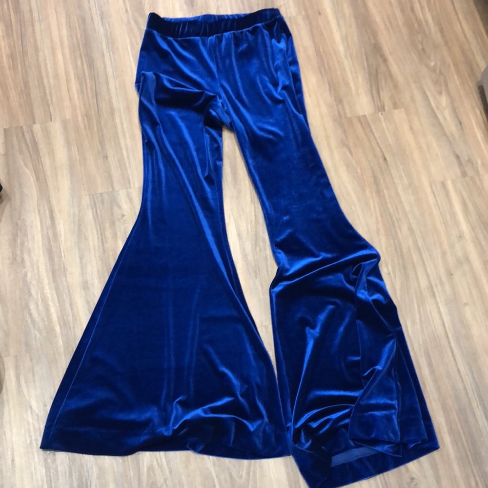 Blue Velvet Bell Bottoms
